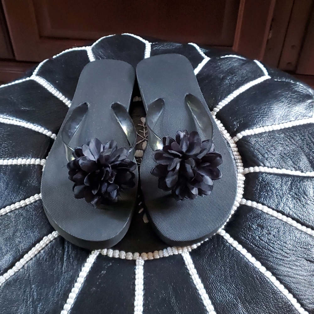 New Black Flip Flops